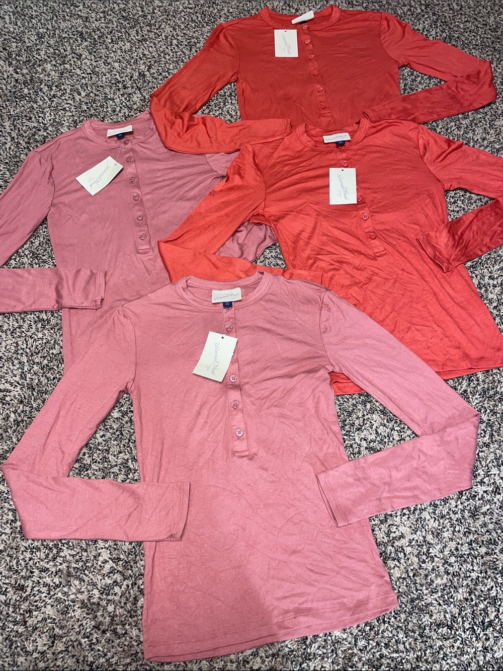 Universal Thread Long-Sleeve Henley Top Bundle Of 4 Size XS-Small | NWT